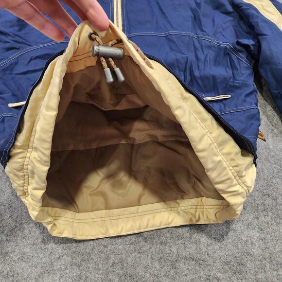 VTG Ellesse Sunflower Jacket Mens Large Pullover Hooded Japan 90s Fleece Lined - Picture 10 of 16